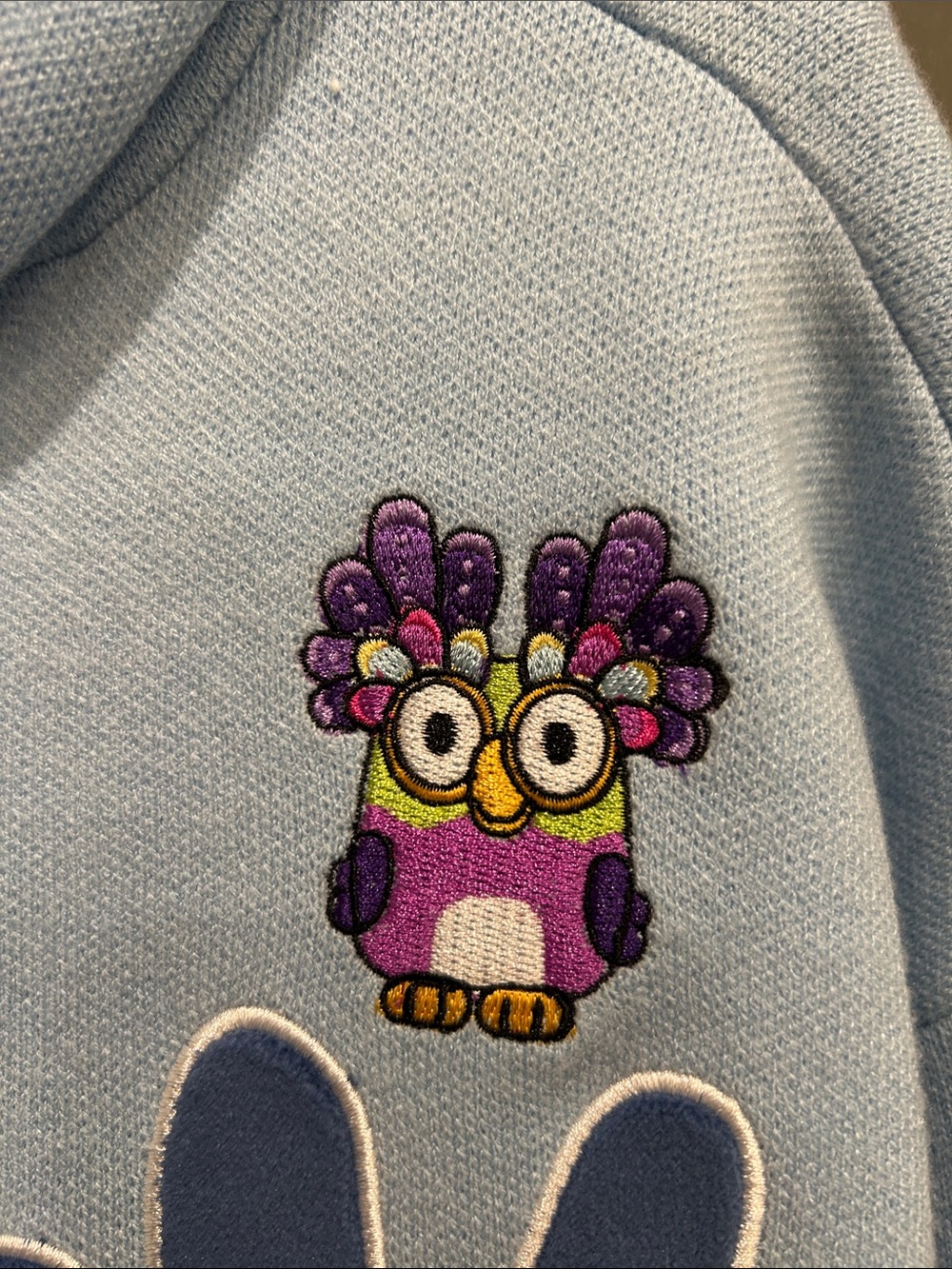 Bluey Zip-Up Hoodie with Character Patches NWOT - Picture 3 of 9